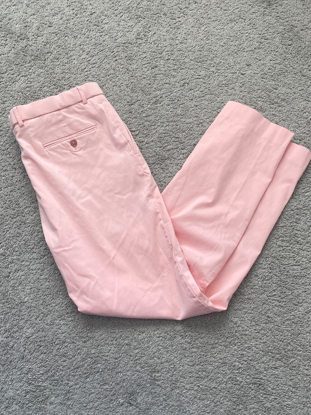 Tommy Hilfiger Mens Modern Fit Stretch Pants 38x32 Light Pink Dress Chinos